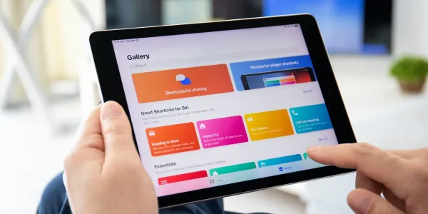 Shortcuts app on an iPad