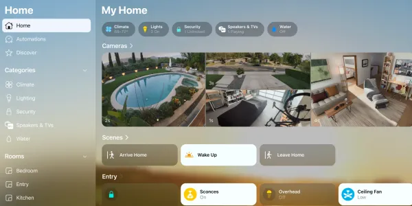 Screenshot of Home app