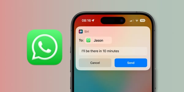 WhatsApp icon and iPhone WhatsApp message screenshot