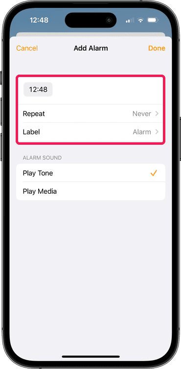 Set a new alarm on your HomePod