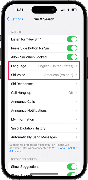 Change Siri's voice on an iPhone