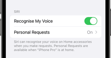 Turn on 'Recognize My Voice' and 'Personal Requests'